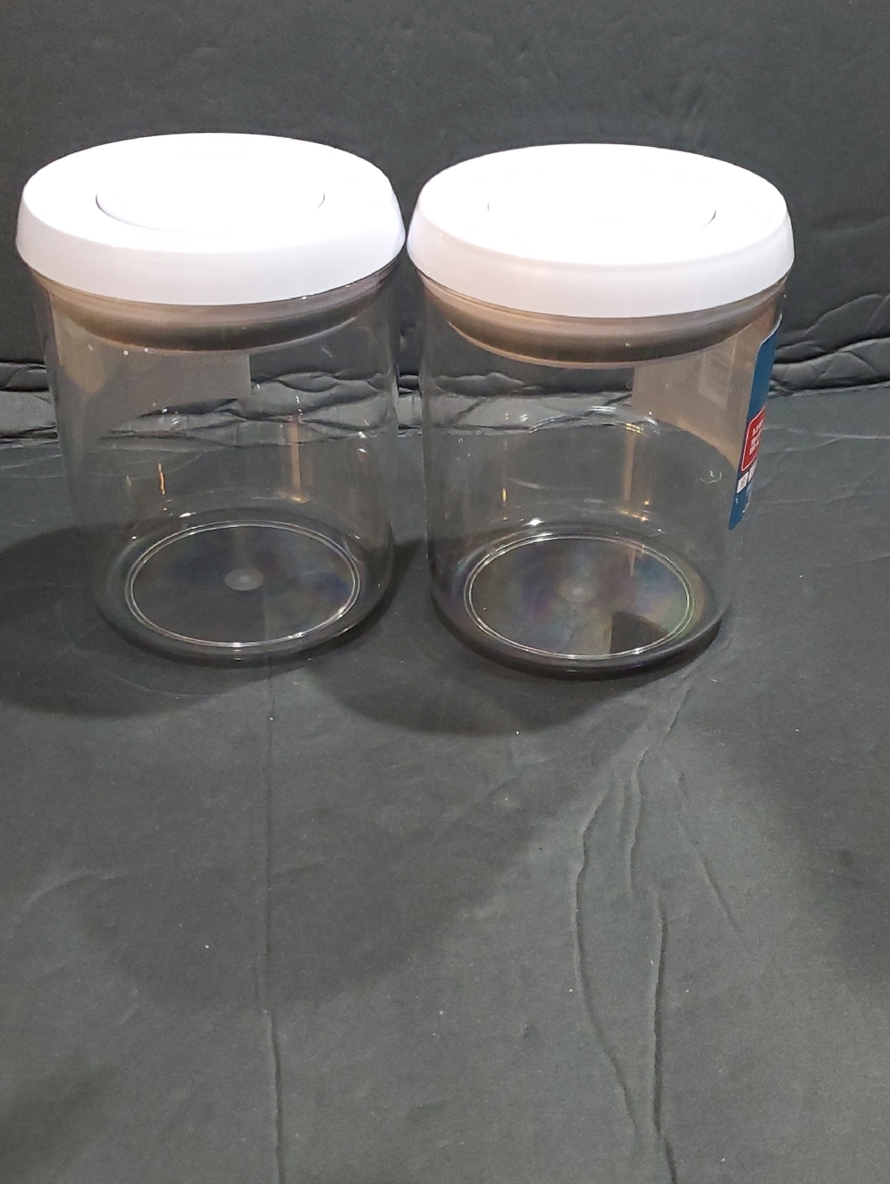 2pack stay fresh pop‎ n lock air tight clear food storage 550ml canisters new